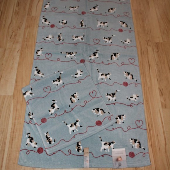 ED Ellen Degeneres Cat Bath Towel Set NWT